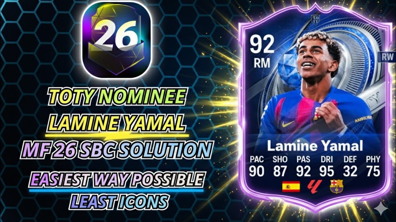 TOTY NOMINEE LAMINE YAMAL SBC (LEAST ICONS) (Easiest Way Possible) | Madfut 26 Sbc Solutions