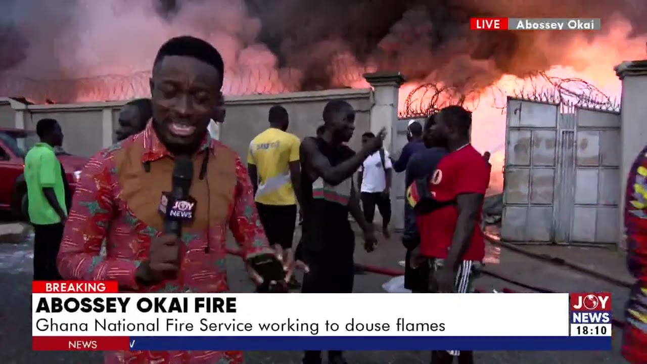 Fire engulfs multiple buildings at Laterbiokoshie near Salvation Army School