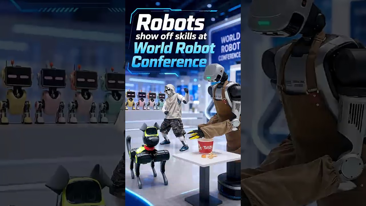 Robots show off skills at World Robot Conference