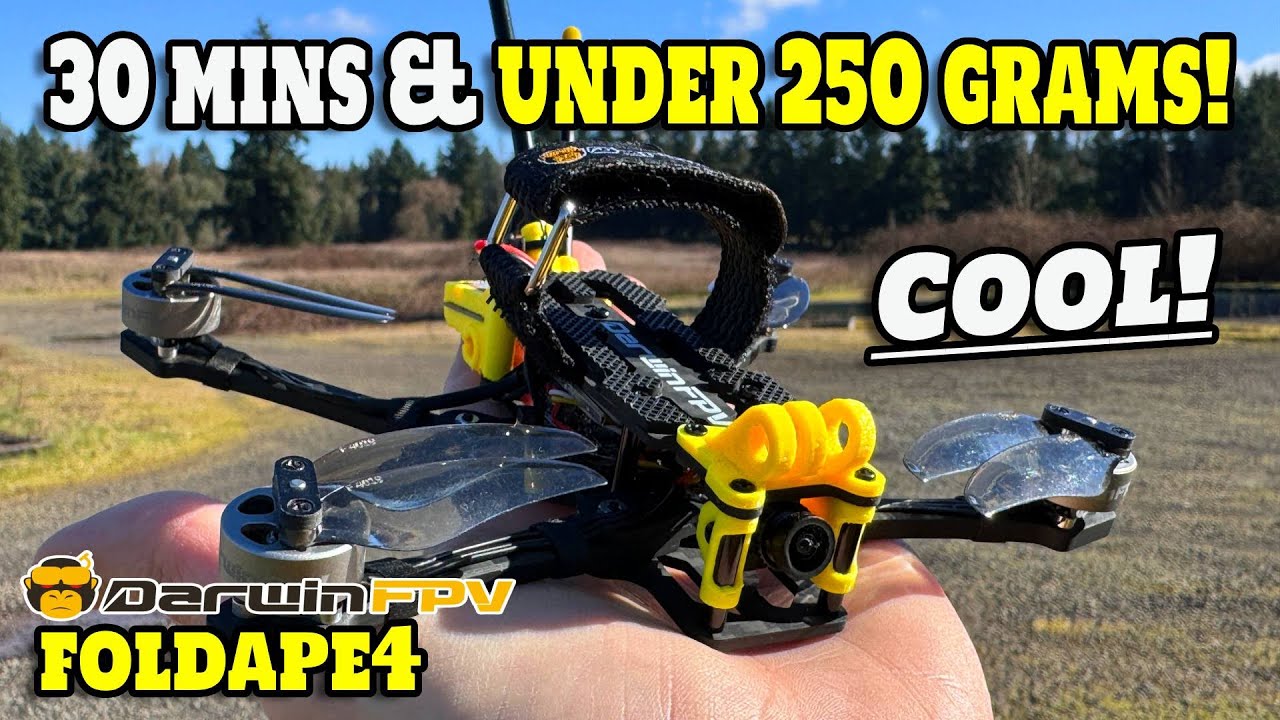 Folds, Under 250g, & 30min Flights? - DarwinFpv FoldApe4 Drone