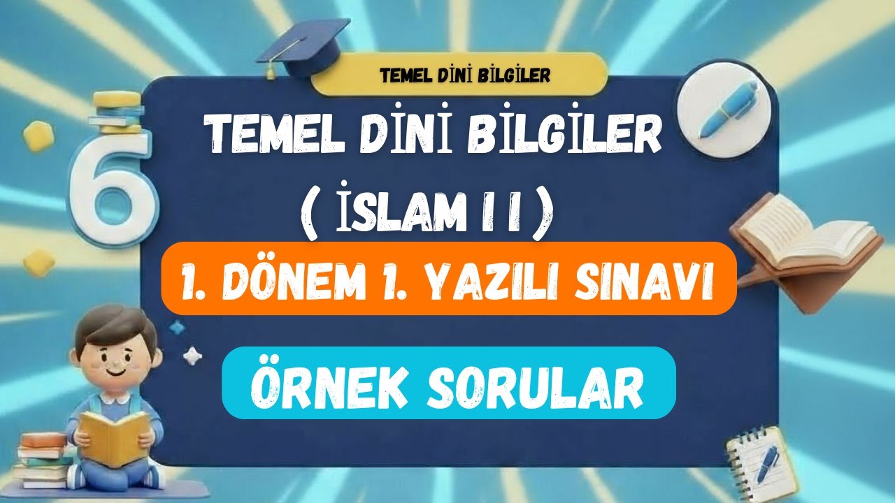 Temel Dini Bilgiler (İSLAM II)1. Dönem 1. Yazılı Soruları #sınavsoruları #dinibilgi #sınav #sınavlar