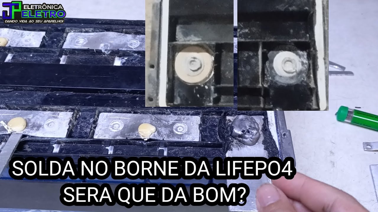 Solda o Borne da bateria de lifepo4 será que dá certo