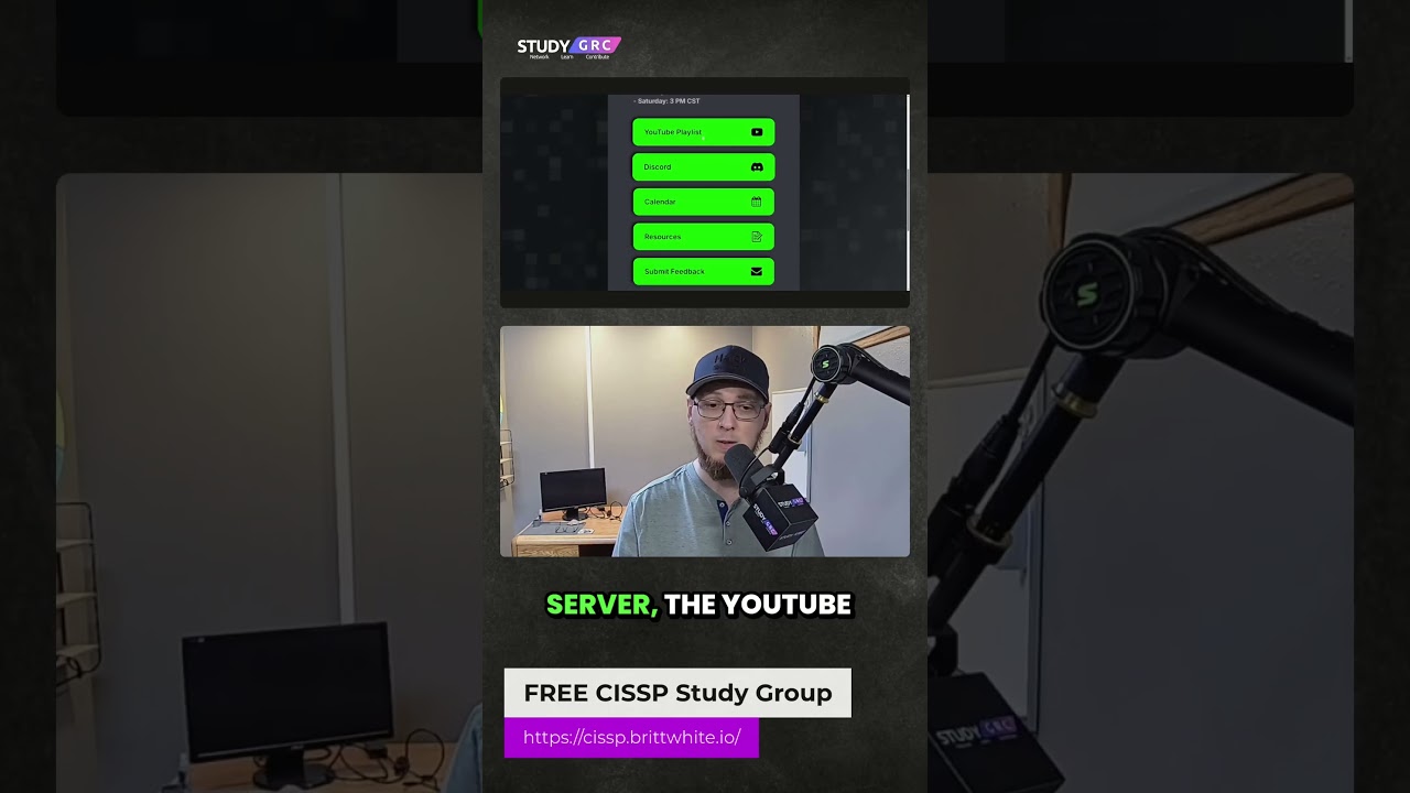 Free CISSP Training Material, Study Group, and Support! #cissp #cissptraining