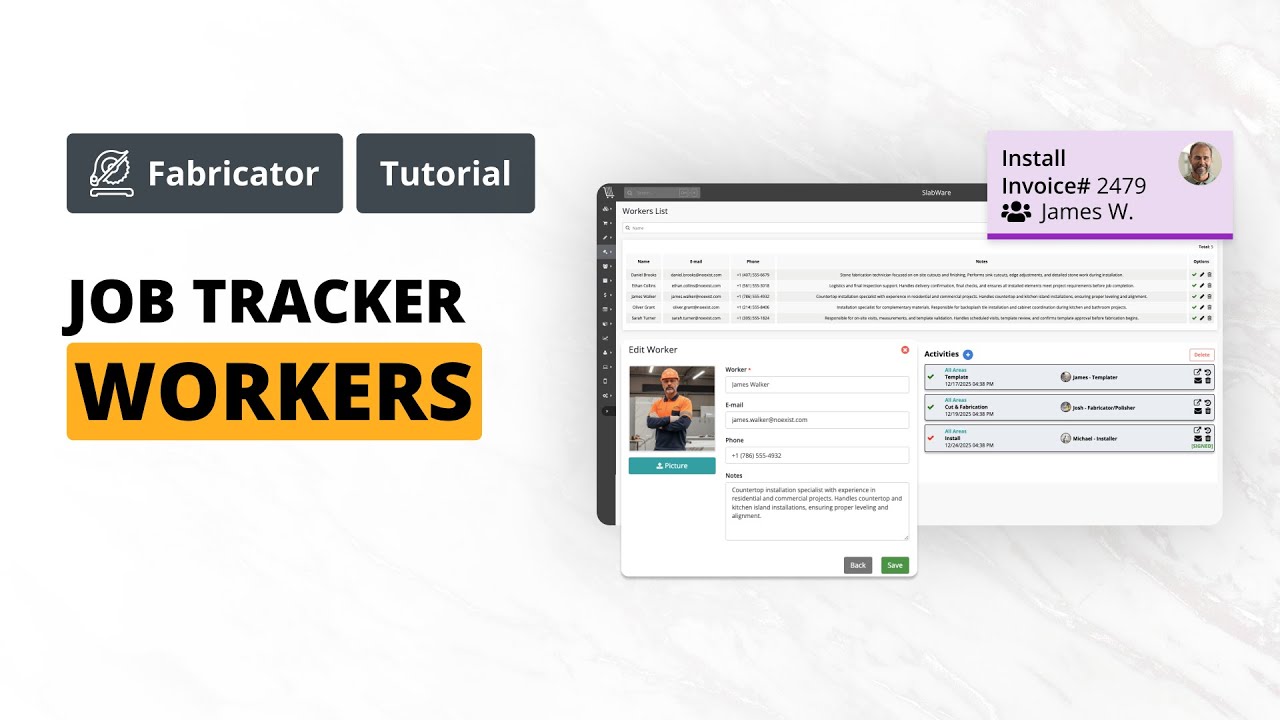 Job Tracker - Workers | Fabricator