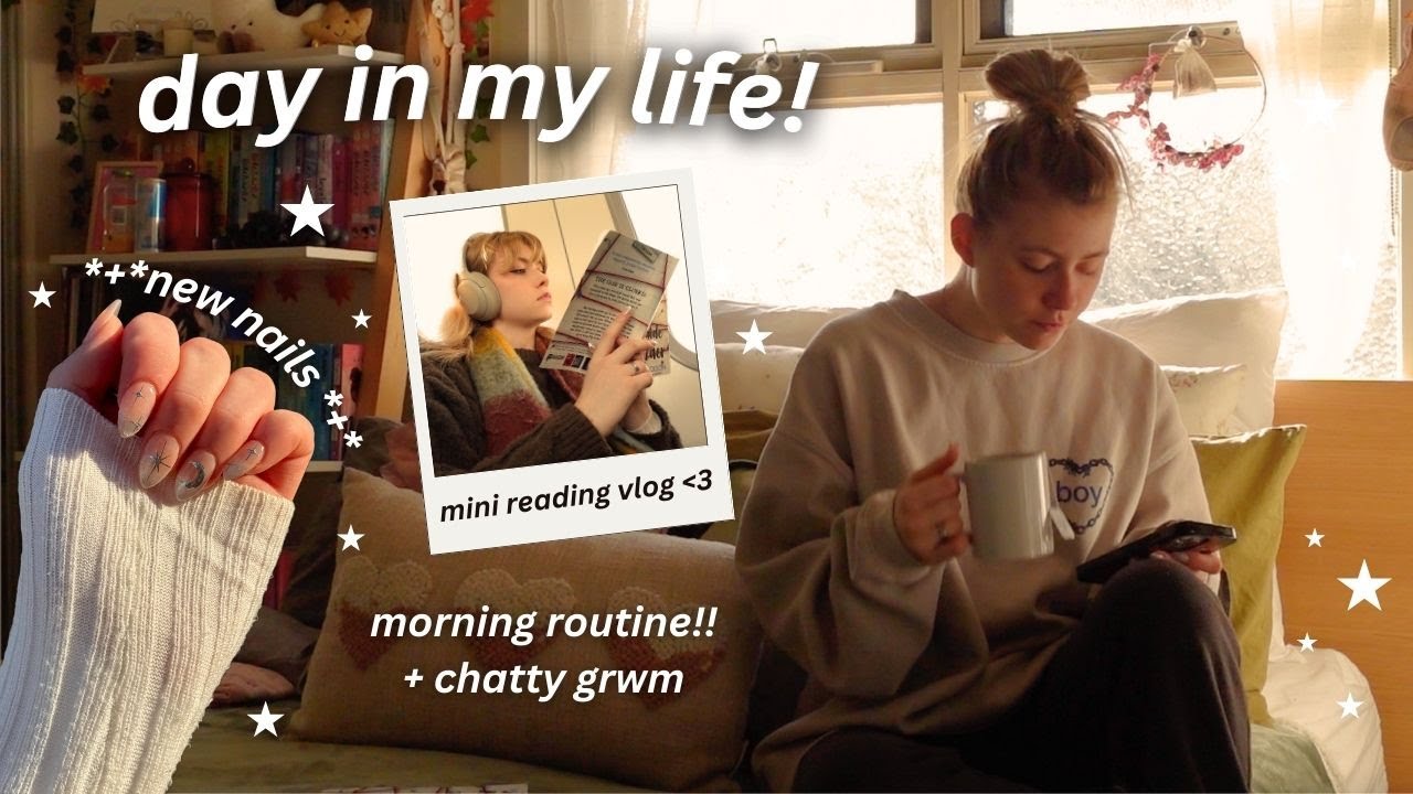 VLOG: spend the day with me!! 🍂 chatty grwm, nail appointment, mini reading vlog + more