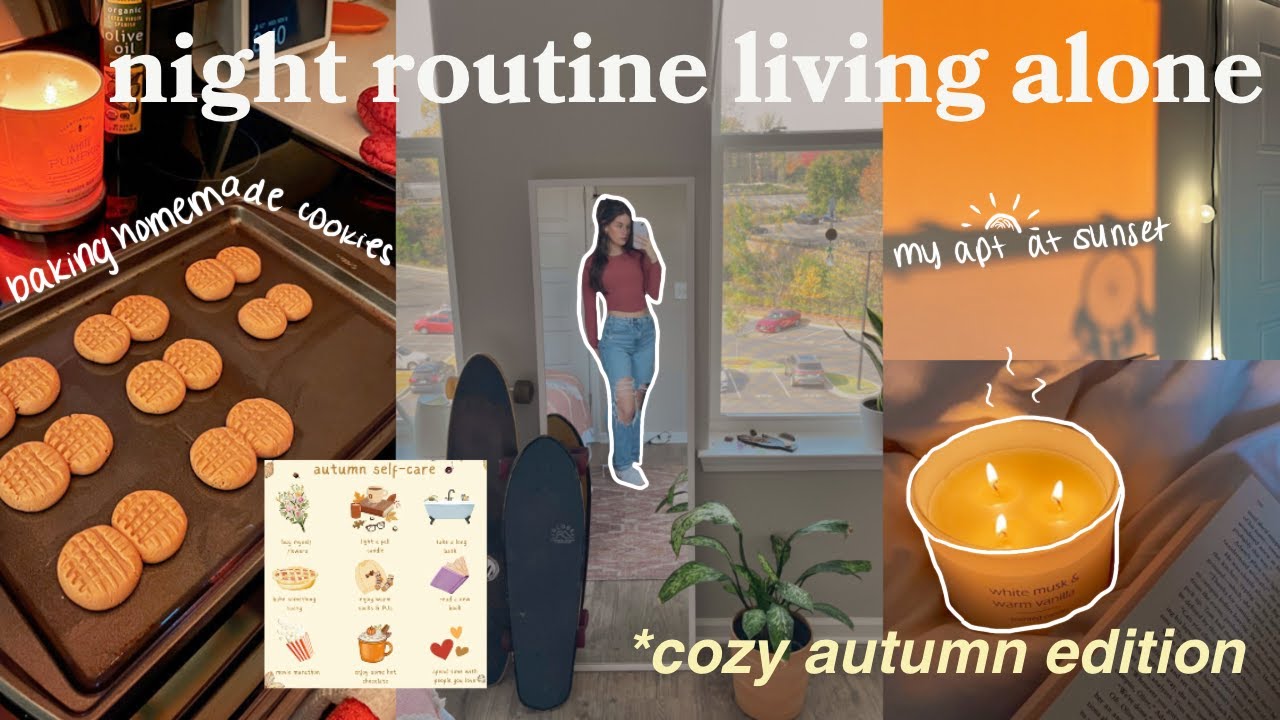 COZY FALL NIGHT ROUTINE | fall baking, winter self care, productive night in my life!