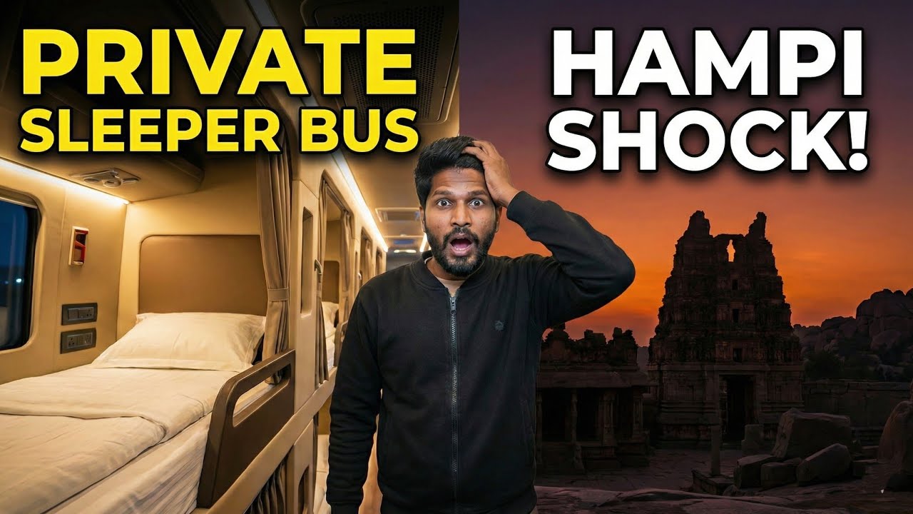 Travel Bus experience from Hyderabad to Hampi| Travel vlog 