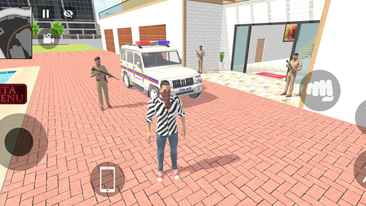 💥 Franklin Ne chalai Police Car 🚓 🚨 in Indian 🇮🇳 bike 💥 Theft Auto Simulator 🎮