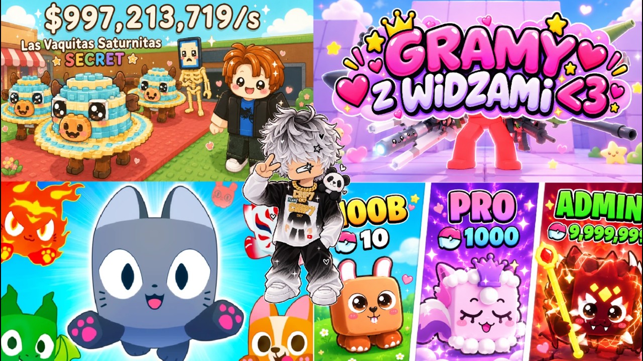 GRAMY W R&Oacute;ŻNE GRY Z WIDZAMI NA ROBLOX ( KONKURSY DLA WIDZ&Oacute;W🎁PRUBUJEMY DOBIĆ 20k