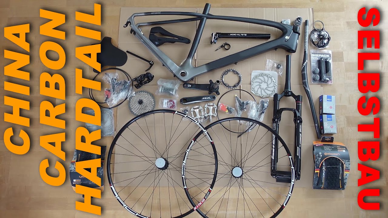 Selbstbau eines superleichten China Carbon-Hardtail MTB