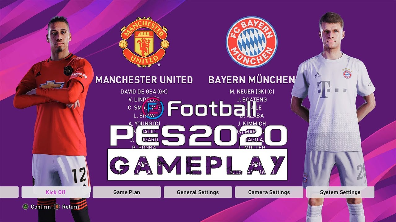 Pro Evolution Soccer 2020 Gameplay - Manchester united Vs Bayern Munich [4K]