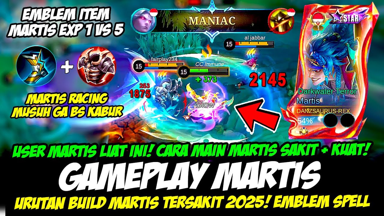 META MARTIS RACING❗CARA MAIN MARTIS SAKIT + KUAT❗BUILD MARTIS TERSAKIT 2025❗GAMEPLAY MARTIS EXP LANE