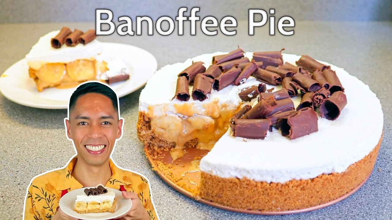 Banapple Banoffee Pie: Banana & Toffee Filling, Whipped Cream & Chocolate Curls | Cooking with Kurt