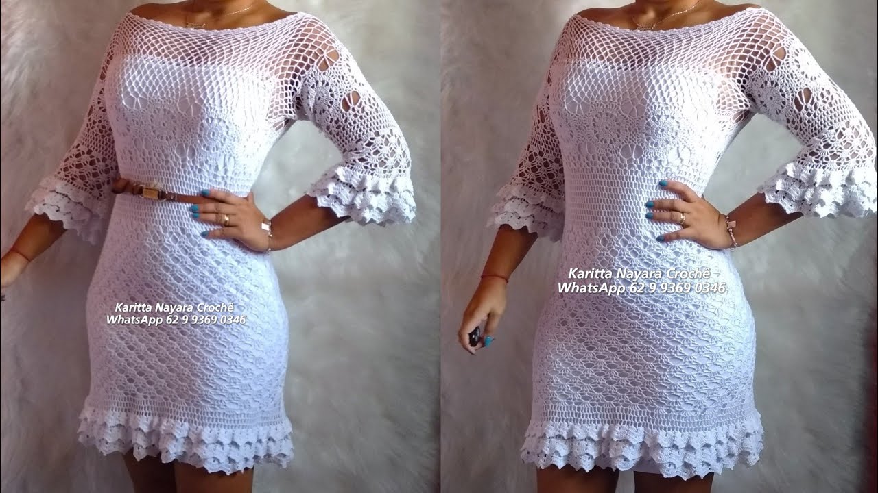 Vestido em crochê número 1- Parte 1/3