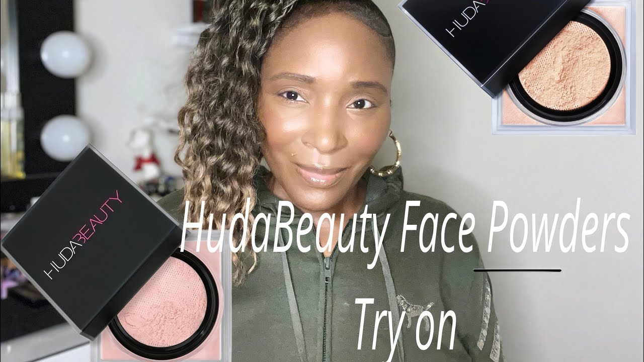 NEW HUDABEAUTY PEACH PIE&CHERRY BLOSSOM POWDER ON DEEPER SKIN TRYON#hudabeauty#makeup#2024#roadto2k