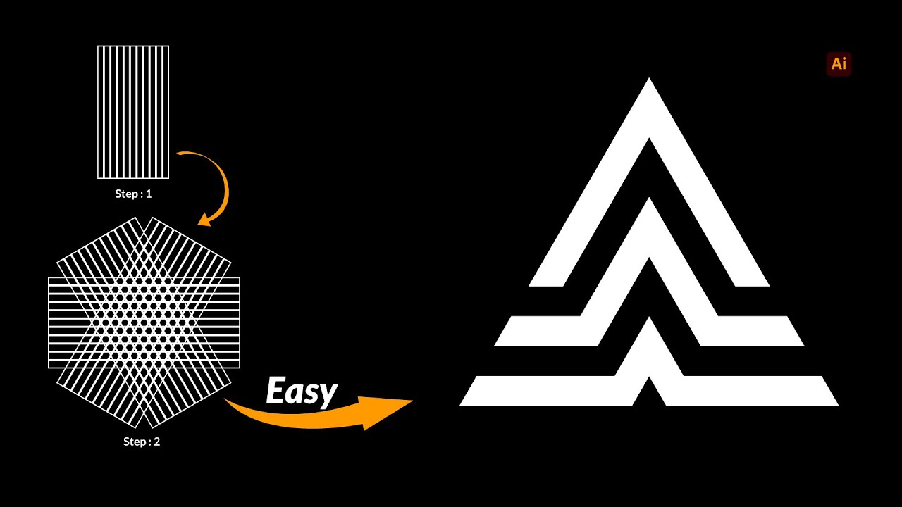 New Modern Monogram Logo Design in Adobe Illustrator | Logo Design Bangla Tutorial