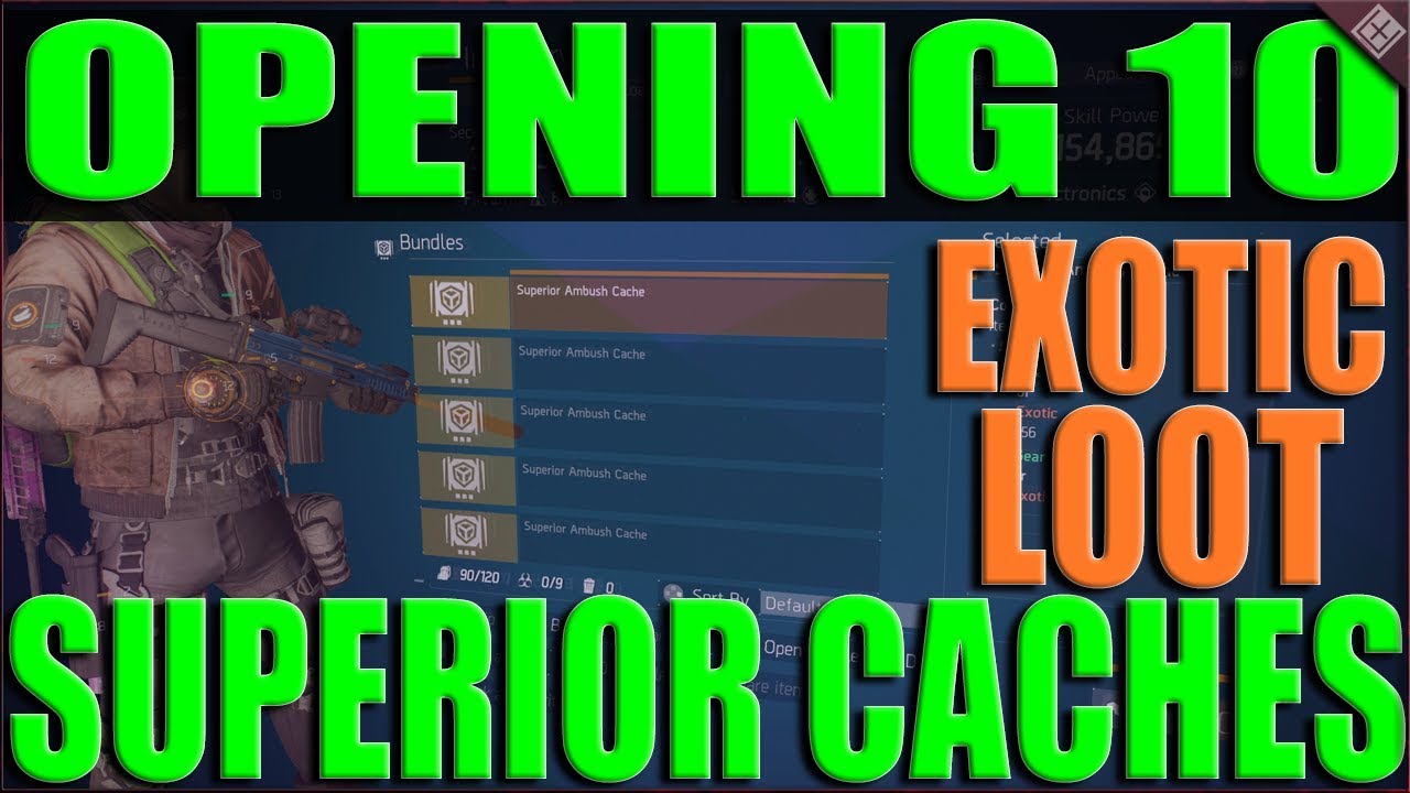 The Division Opening 10 Superior Ambush Caches for Exotic Loot, Exotic Cache Opening in Ambush Event
