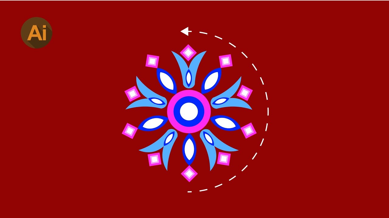 Illustrator Tip : How to rotate an object around a circle (short video)