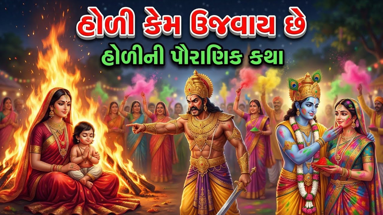 હોળી અને ધુળેટી શા માટે ઉજવવામાં આવે છે? ( હોળીની પૌરાણિક કથા ) | Story of Holika Dahan & Dhuleti