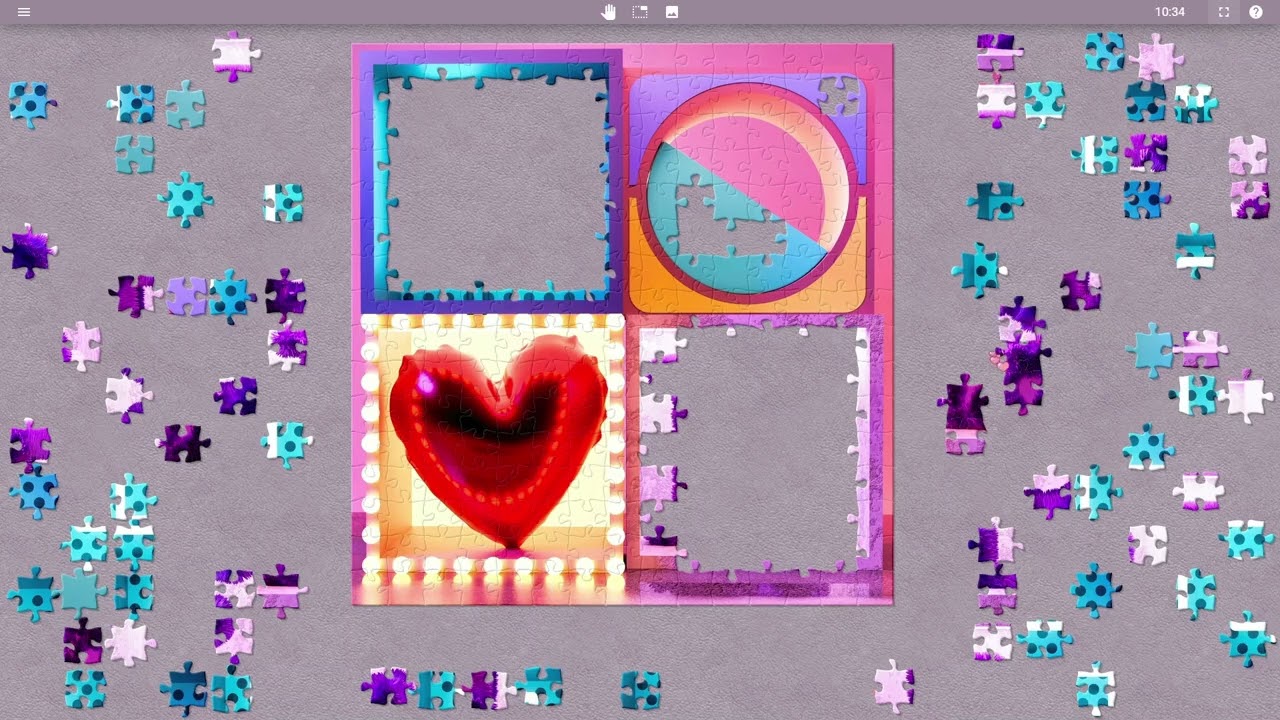 Relaxing Music With Neon L.O.V.E. Squares Puzzle  #706