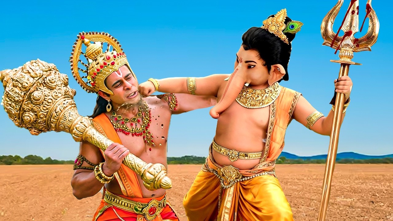 गणेश जी ने हनुमान को मारा जोरदार मुक्का | Hanuman Bhakti Serial |#bhakti #hanuman