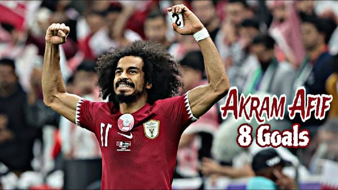 جميع اهداف اكرم عفيف مع قطر في كاس امم اسيا 2024●  [ 8 اهداف] 🎙 تعليق عربي ● جودة عالية FHD
