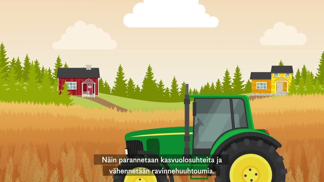 Peltojen salaojitus -animaatio