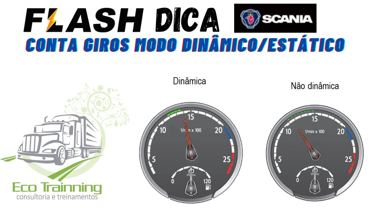 Flash Dica SCANIA - Conta giros modo estático e dinâmico