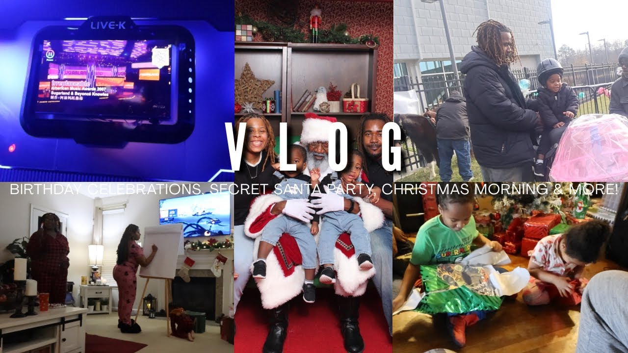 VLOG❤️: birthday celebrations, secret santa party, christmas morning & more!