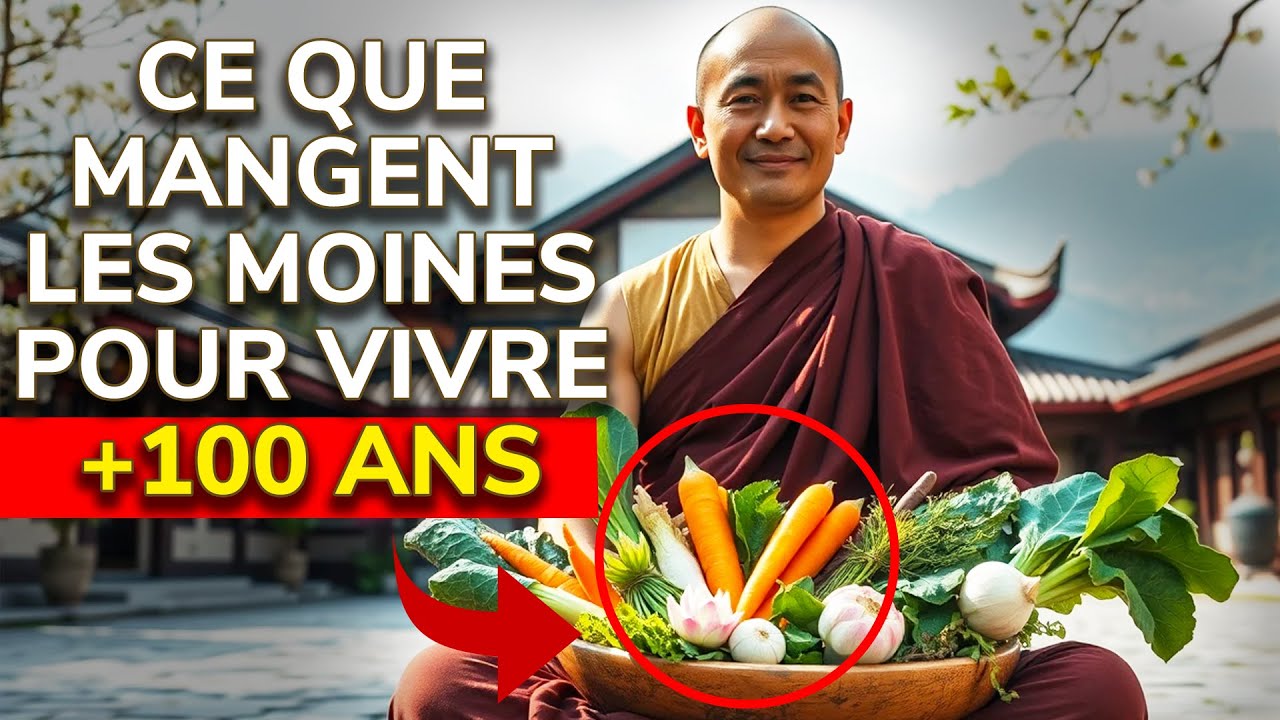 Ce Que Mangent les Moines pour Vivre +100 Ans 🧘🥗 (Le Secret Bouddhiste)