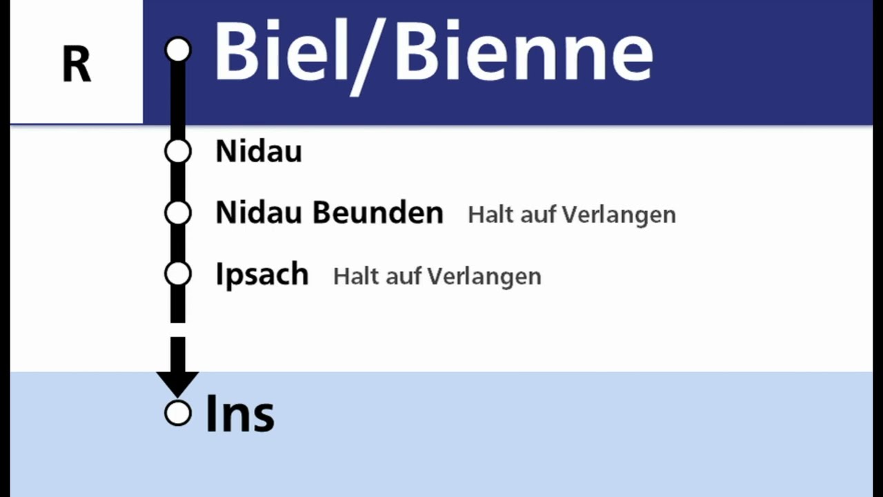 asm Ansagen » R Biel/Bienne — Ins (2023) | SLBahnen