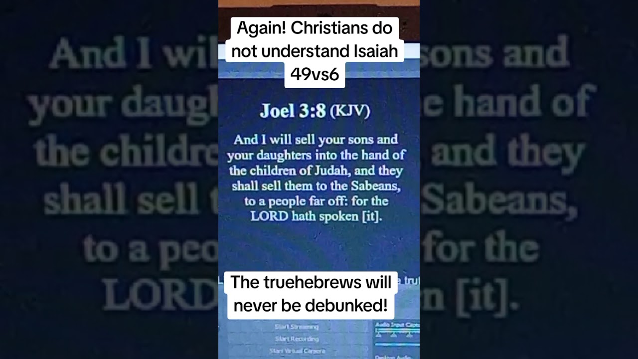 Again! Christians do not understand Isaiah 49vs6  #Bible #iupr #debunkingchristianity 