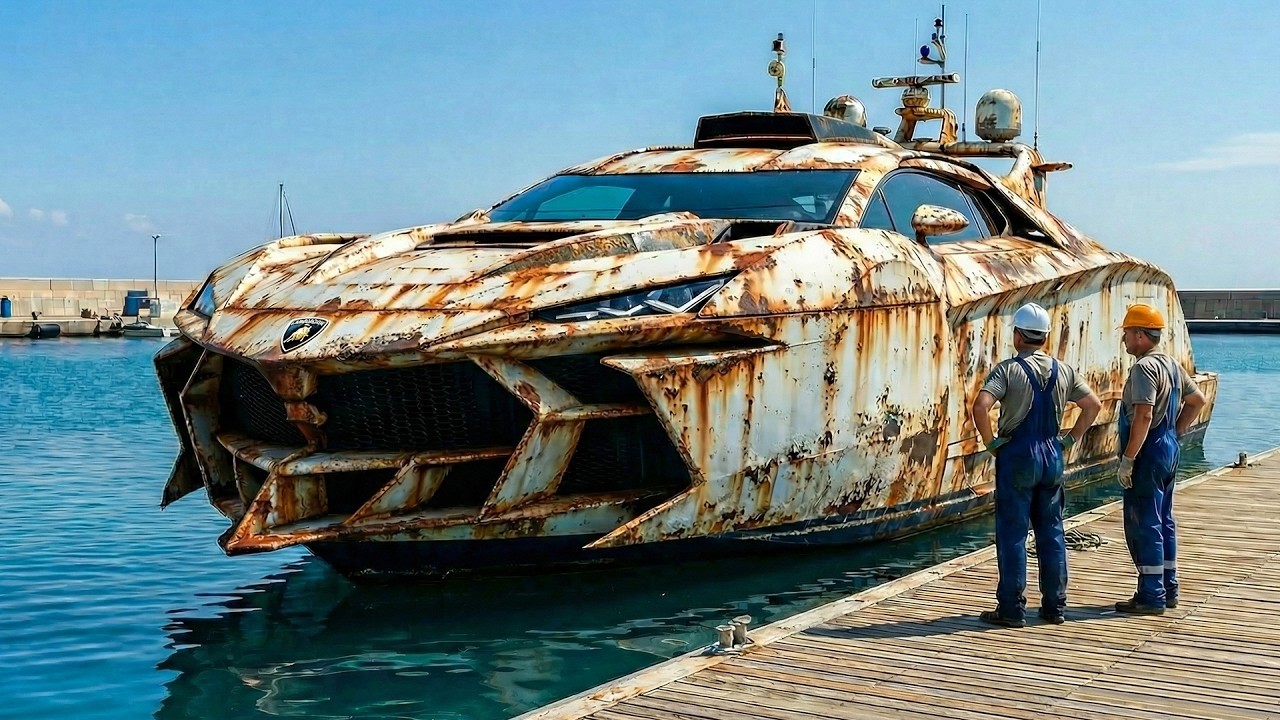$50M Abandoned Lamborghini Yacht Restored to Perfection | ASMR Yacht Restoration