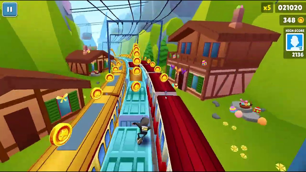 Subway Surf (part 4) But my sister plays