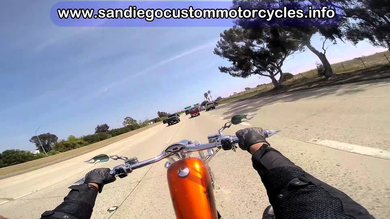 Chopper motorcycle riding