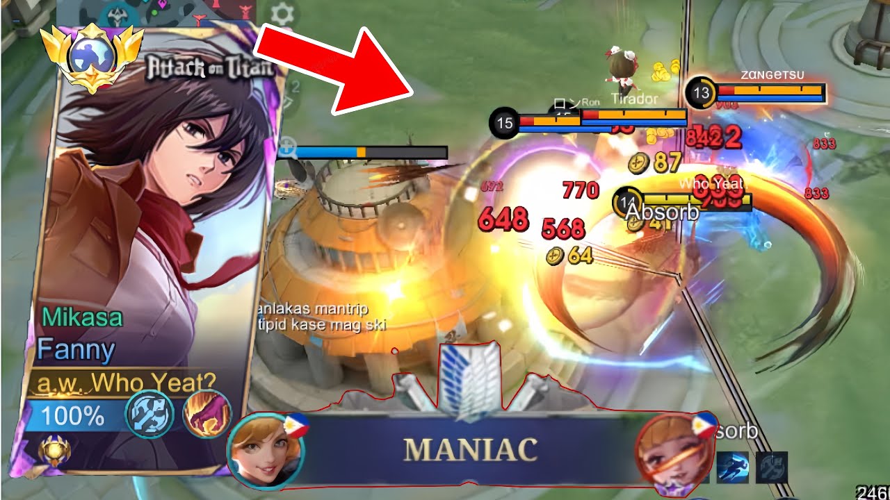 FANNY BEST EPIC COMEBACK MANIAC!! GAMEPLAY SOLO CARRY TEAM - MLBB