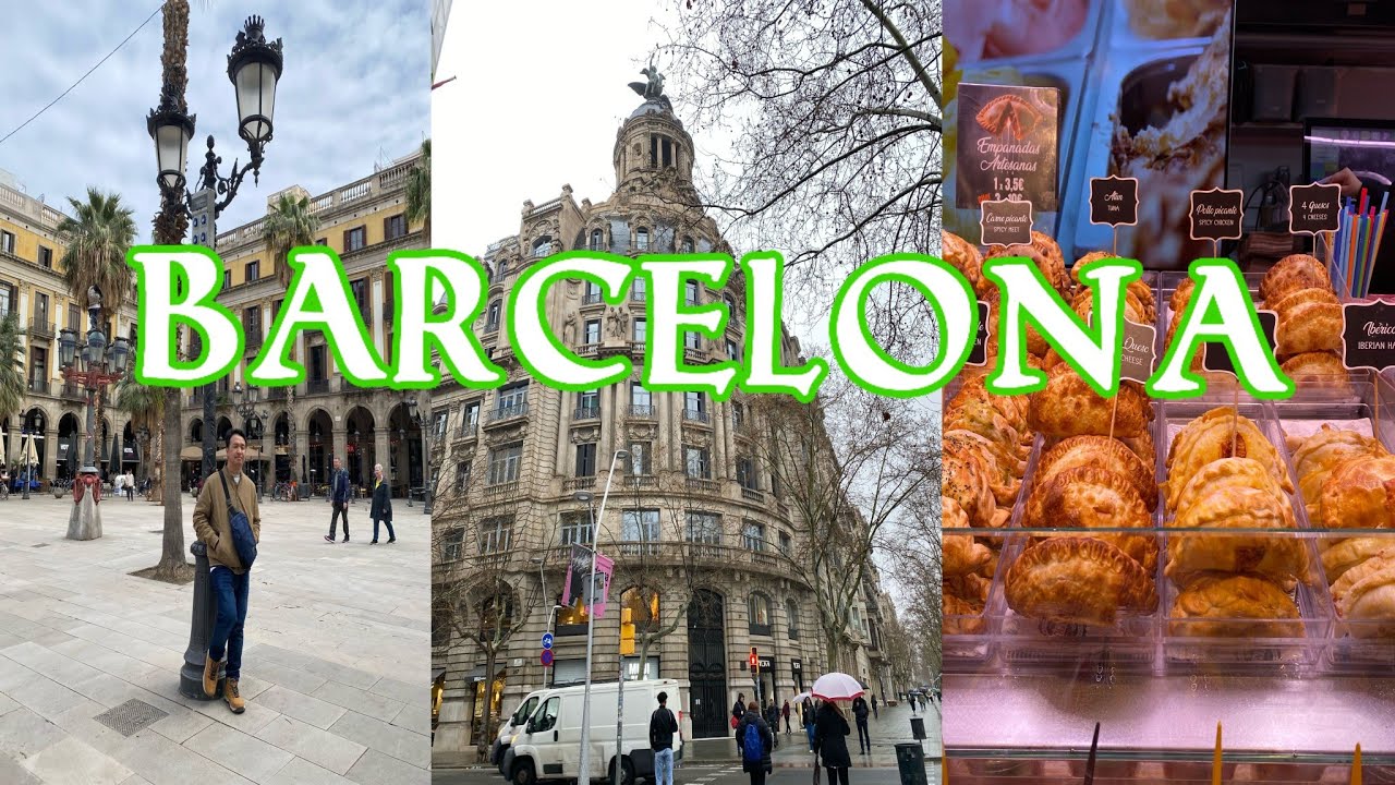 Barcelona Spain Tour 🇪🇸 | First-day Exploring the City | Germany to Barcelona | 4k