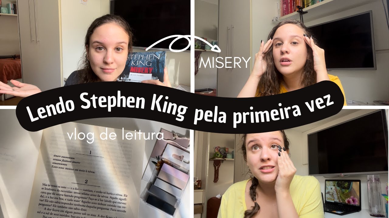 Lendo STEPHEN KING pela primeira vez (Misery) | Vlog de leitura