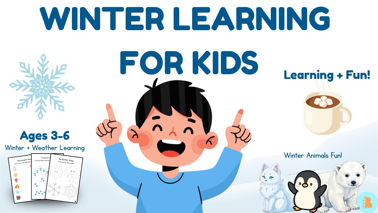 WINTER LEARNING FOR KIDS ❄️ Winter Weather + Winter Animals | Activities Ages 3–6 | Calm Learning