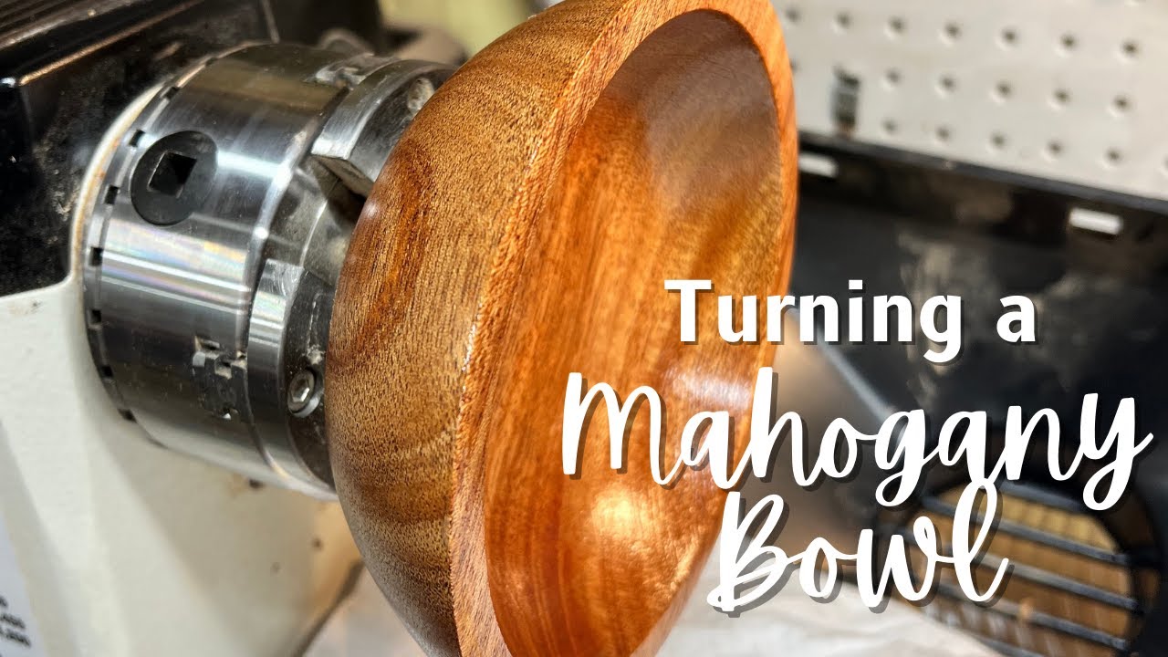 Turning A Beautiful African Mahogany Bowl 😍