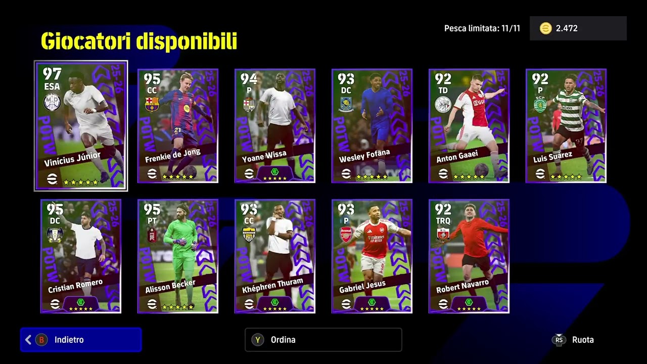 eFootball 2026*SERVER ON*Nuovi Pool POTW**Nuovi ShowTime**Nuova Abilità Calamita ai Piedi