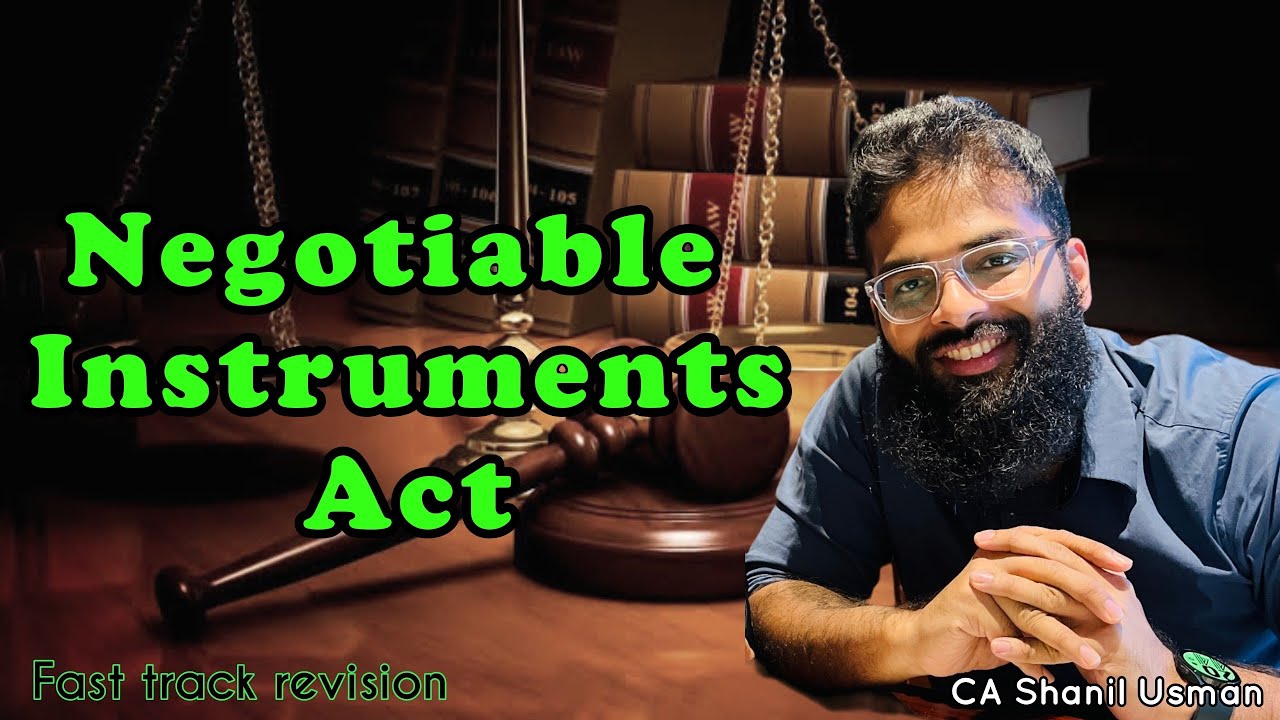 Negotiable Instruments Act Revision. CA | CMA | CS. CA Shanil Usman.