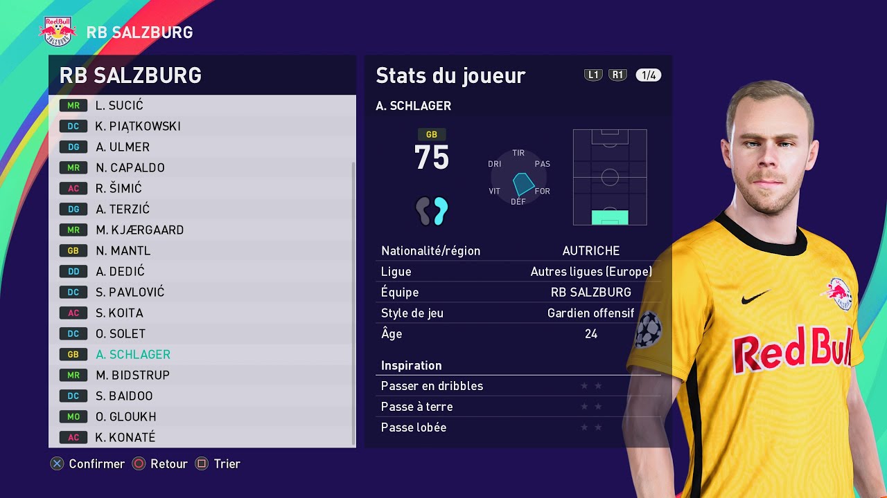 [PES 2021] RB SALZBURG players - December 2023