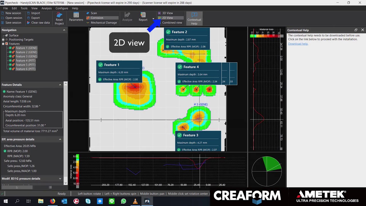 Creaform Pipecheck : Pipeline Corrosion module demo