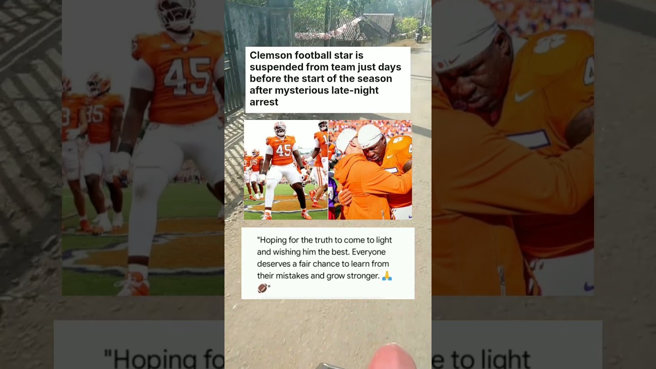 Clemson football star is suspended from team just days before the start #sports #news