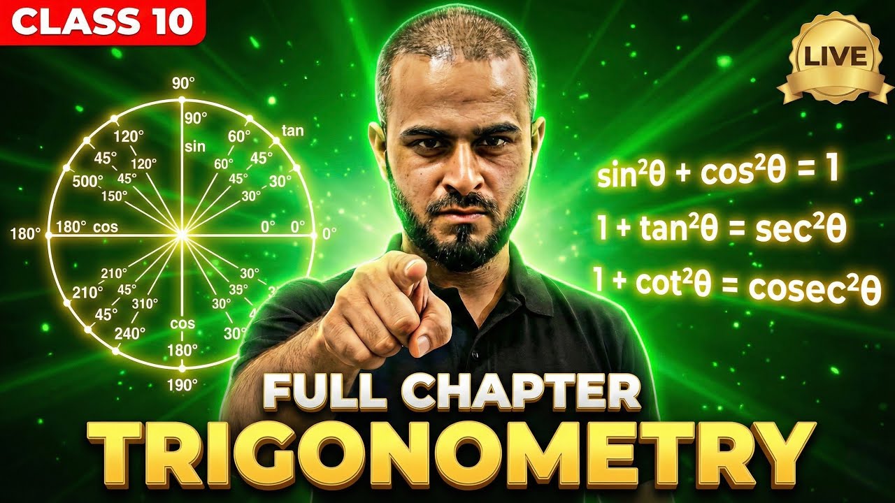 Class 10 Maths Trigonometry LIVE | Full Chapter Revision