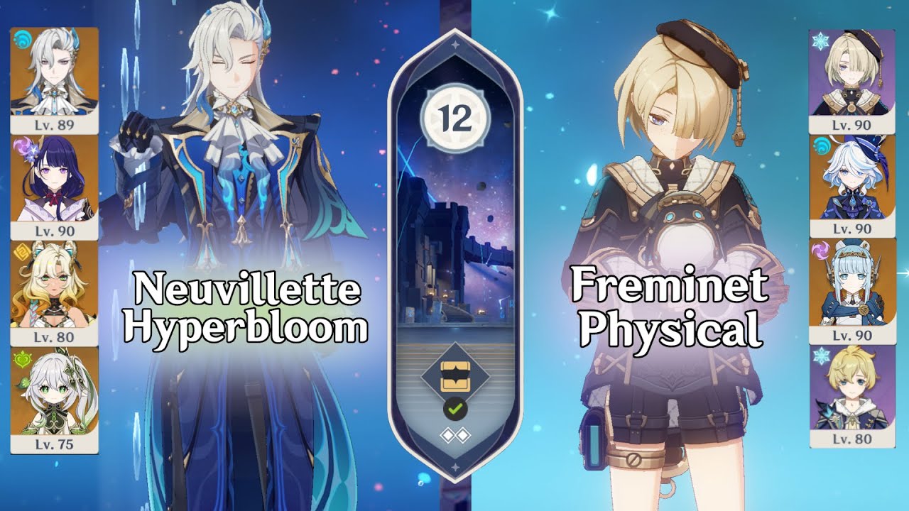 C0 Neuvillette Hyperbloom и C6 Freminet Physical | 6.1 Spiral Abyss Floor 12 | Genshin Impact