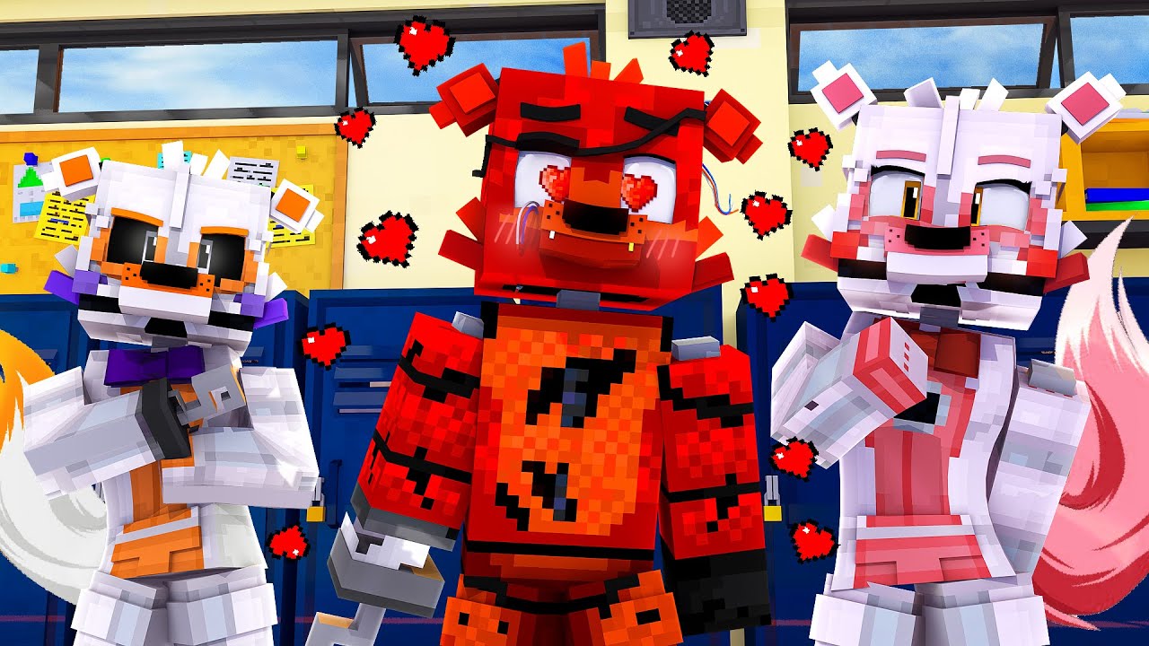 Lolbit's JEALOUS of Foxy & Mangle... (FNAF High) | Minecraft Five Nights at Freddy's Roleplay