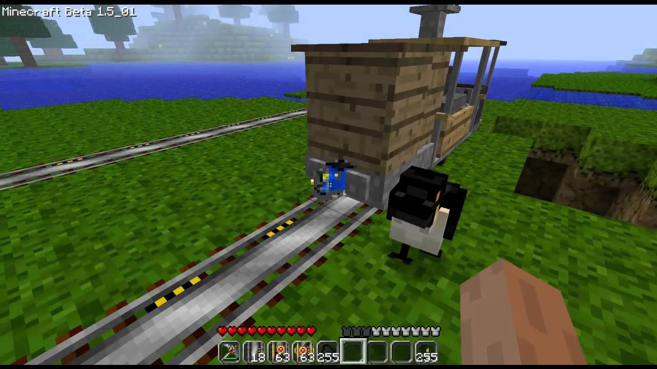 Minecraft mods: [1.5_01]Train and Zeppelin mod[0.92] ~ in action