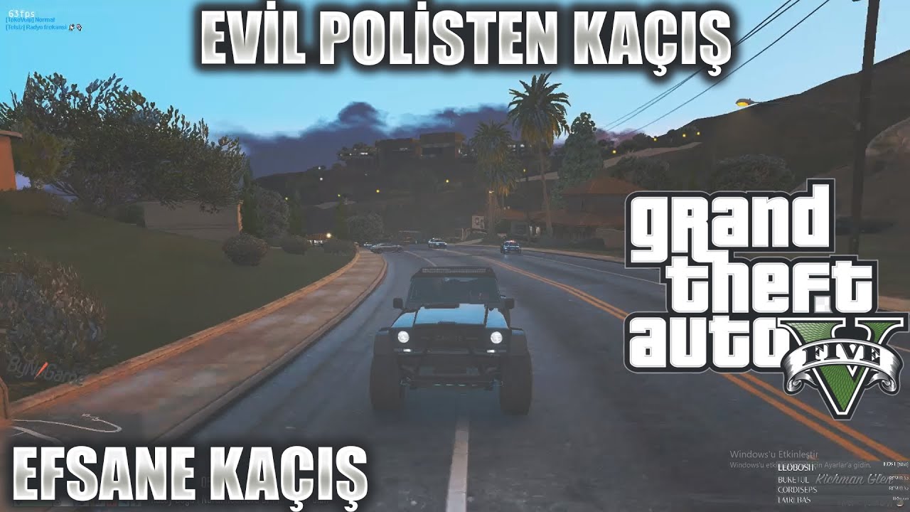 EVİL POLİSTEN KA&Ccedil;IŞ | EİGHTBORN RP GTA V EFSANE KA&Ccedil;IŞ